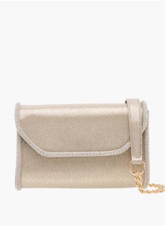 Flora Bella By Shoexpress Women Embellished Crossbody Bag with Detachable Chain Strap and Flap Closure Ramadan Collection  - Image 1