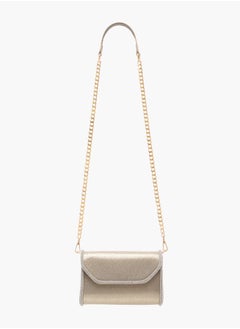 Flora Bella By Shoexpress Women Embellished Crossbody Bag with Detachable Chain Strap and Flap Closure Ramadan Collection  - Image 2