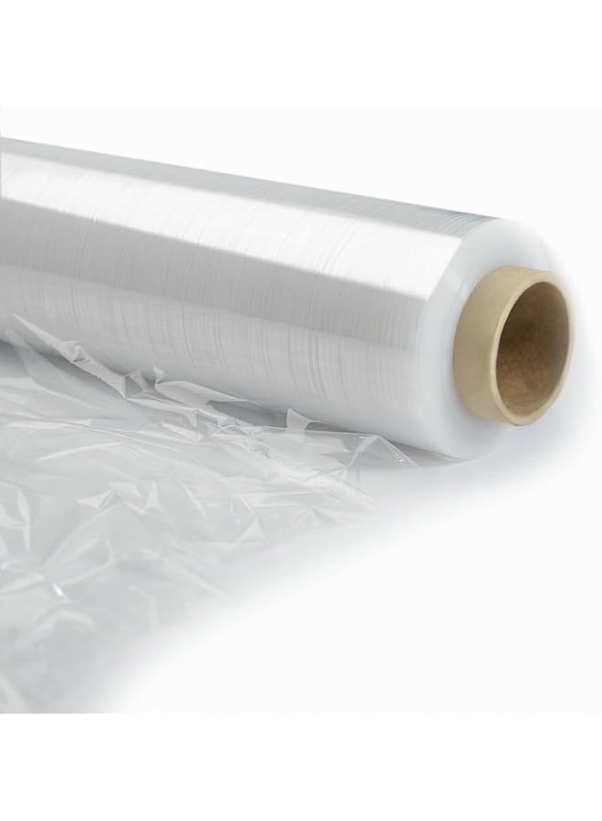 غلاف تغليف ممتد 30 سم - لفة غلاف بلاستيكي شفاف (عبوة واحدة) - غلاف ذاتي اللصق شديد التحمل للنقل والشحن والتخزين والتغليف العام - غلاف متين ومقاوم للتمزق 30 سم - Image 4