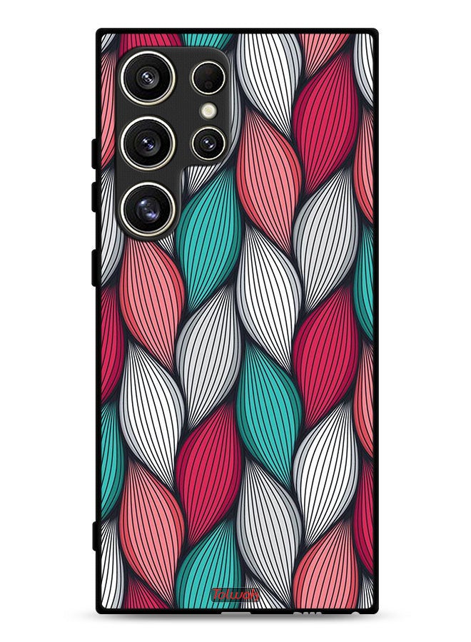 Tolwak Samsung Galaxy S24 Ultra 5G Protective Case Cover Feather Pattern - Image 1