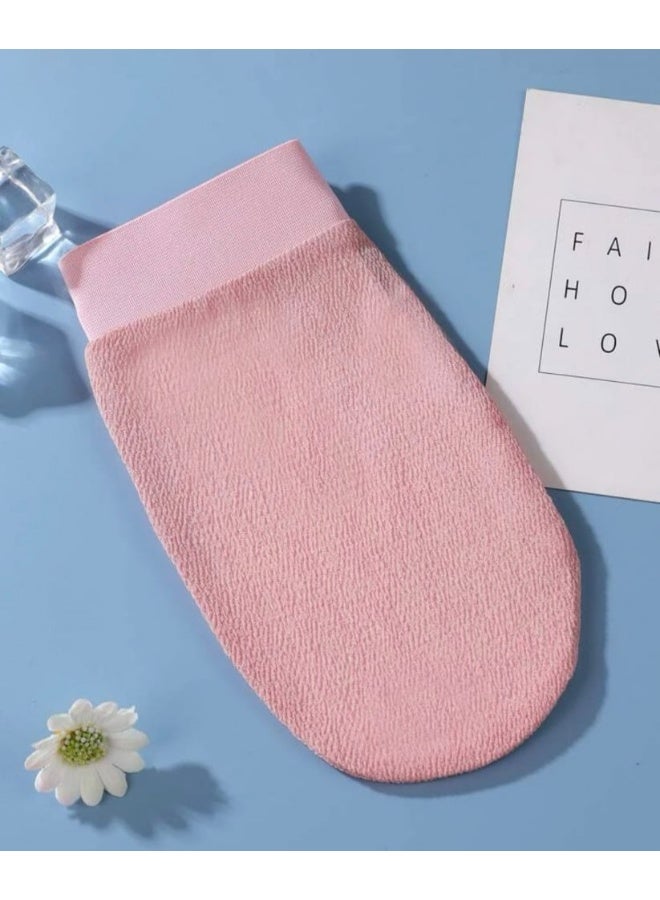 قفاز تقشير الجسم الكوري والمغربي من فيسكوز نباتي 100% – قفاز إزالة الجلد الميت والتان، قفاز استحمام لتقشير عميق وتجديد البشرة وتوحيد اللون، قفاز تقشير للجسم متعدد الألوان - Image 2