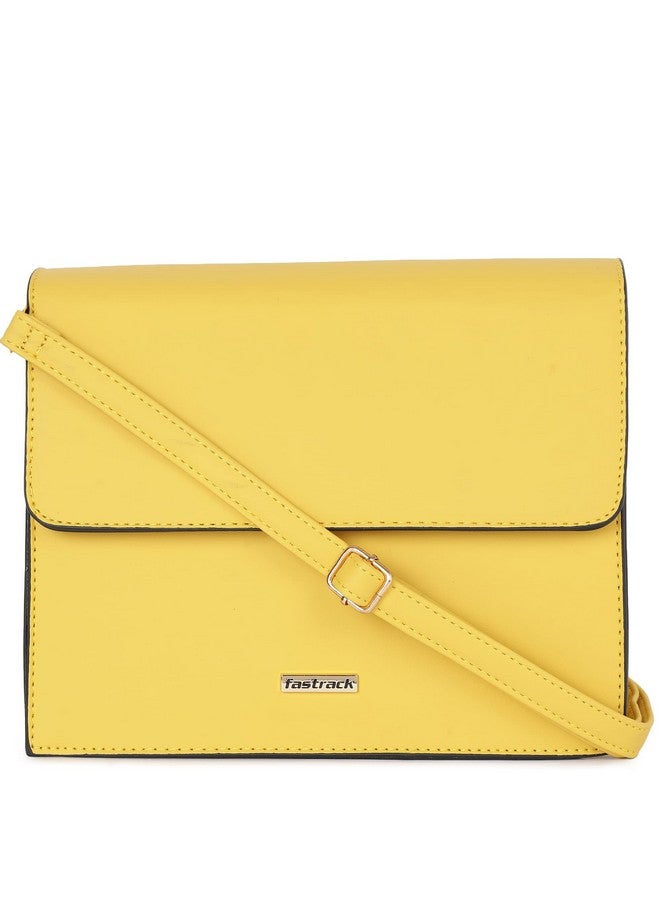 Fastrack Solid PU Structured Sling Bag for Women, Girls and Ladies | with Detachable Sling Straps | Slings for Casual Carry - Image 1