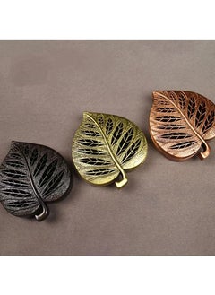 Y&D Bodhi Leaf Aromatherapy Box Retro Incense Holders Home Creative Desktop Ornaments-BRONZE11*9.5*2cm  - Image 1