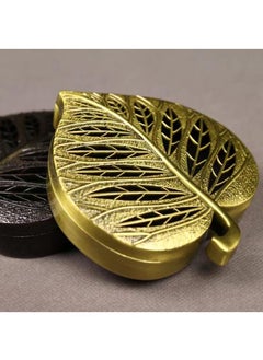 Y&D Bodhi Leaf Aromatherapy Box Retro Incense Holders Home Creative Desktop Ornaments-BRONZE11*9.5*2cm  - Image 2