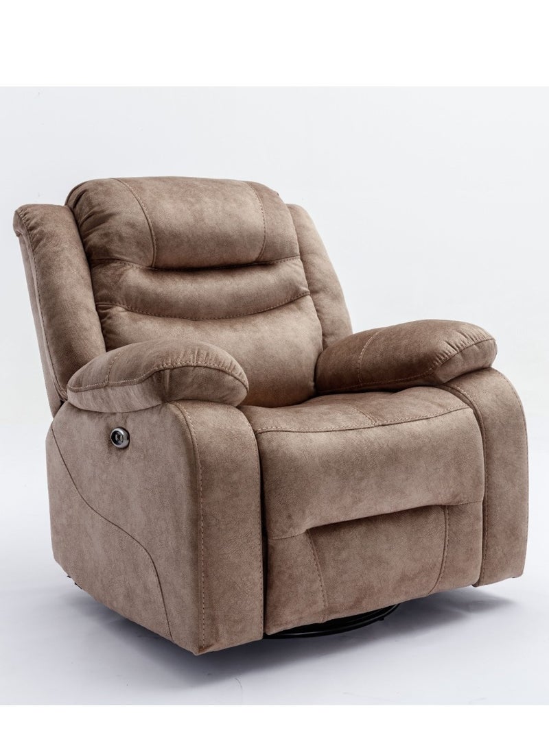 MAF furniture MOHAMMAD AZIM FURNITURE RECLINER & ROCKING SOFA ELECTRIC Faux Leather Recliner Good Comfort Open & Close Single Recliner Sofa-MAF-2319 Brown - Image 1