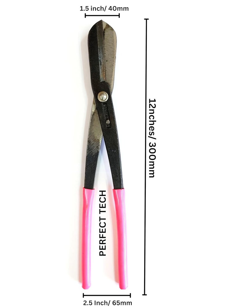 PERFECT TECH 12 Inch Tin Snip Cutter Katiya | Hand Tools Set | Wire & Metal Cutter | Cutting Snippers | Snip Sheet | Tempered Iron Cutting Pliers | Scissor Cable | Steel Treated Blade - Image 5