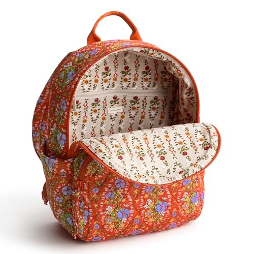 Vera Bradley Women's Premium Cotton Small Banbury Backpack, Garden Paisley, One Size - Image 4