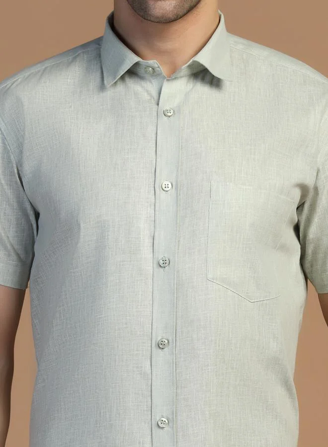 Take Two Green Men Green Short Sleeve Shirt for Men | Best Price UAE