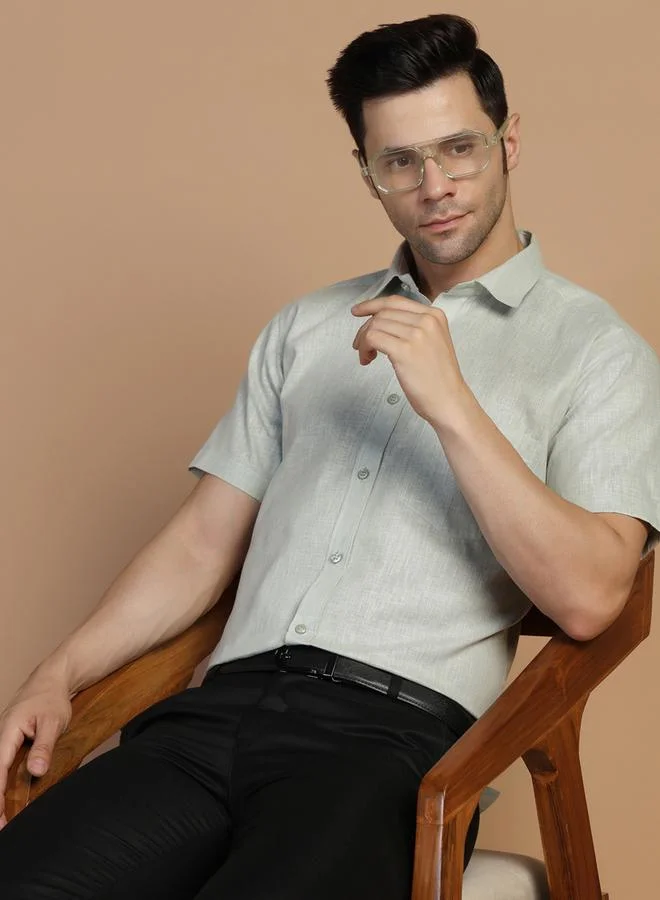 Take Two Green Men Green Short Sleeve Shirt for Men | Best Price UAE