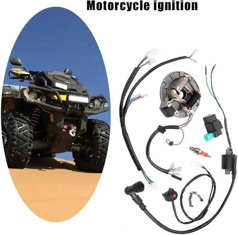 حزمة أسلاك ستاتور الإشعال ملف مغناطيسي لمحركات الدراجات النارية 50 سي سي 70 سي سي 110 سي سي 125 سي سي رباعية الأشواط - Image 5