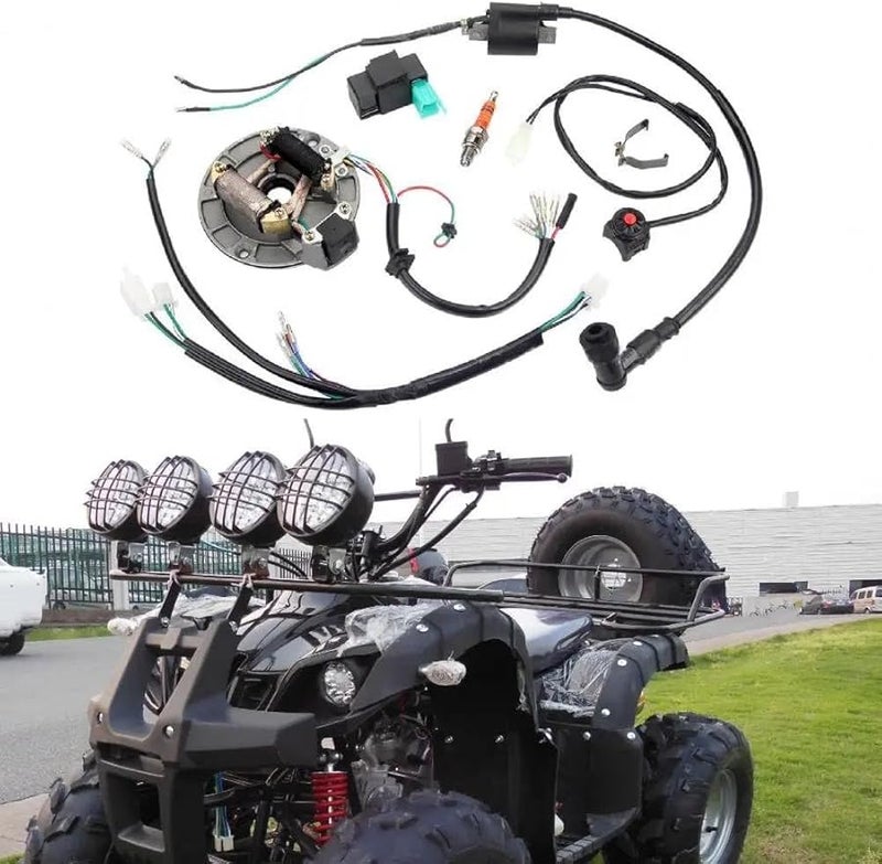 حزمة أسلاك ستاتور الإشعال ملف مغناطيسي لمحركات الدراجات النارية 50 سي سي 70 سي سي 110 سي سي 125 سي سي رباعية الأشواط - Image 4