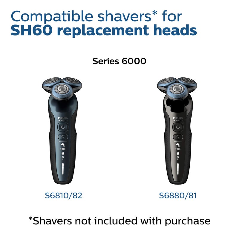 Norelco Philips Norelco Genuine SH60/72 Shaving Heads Compatible with Norelco Shaver Series 6000 - Image 3