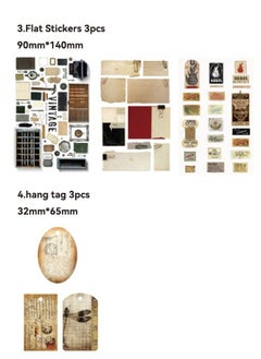 Generic 32 Piece Vintage Scrapbook Supplies Pack, Vintage Style Cultural Stickers, Old Things Collection Series Retro Paper Stickers for Journal DIY, Arts Crafts, Scrapbooking Supplies, Journals Planners  - Image 5