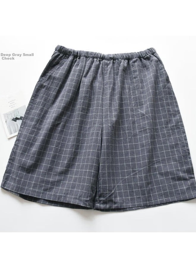 LANG SHA Langsha Style Men's Cotton Shorts Summer Thin Five-point Beach Shorts Water-washed Pure Cotton With Pockets Can Be Worn Outside Home Pants - Image 4