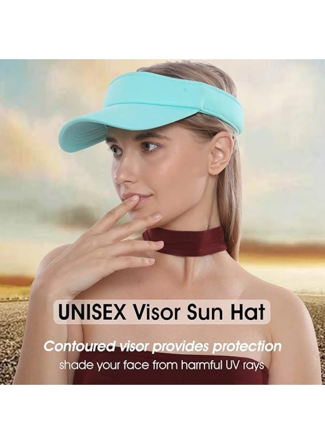 Sun Visor Hat Adjustable Velcro Outdoor Sports Cap for Men Women Adults - Image 2