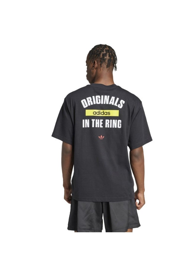 Adidas CLASSIC GFX TEE Black Originals Men T-SHIRTS - Image 3