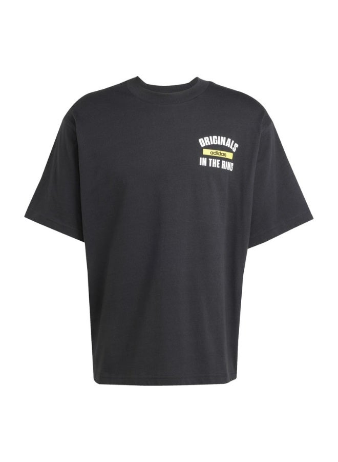 Adidas CLASSIC GFX TEE Black Originals Men T-SHIRTS - Image 1