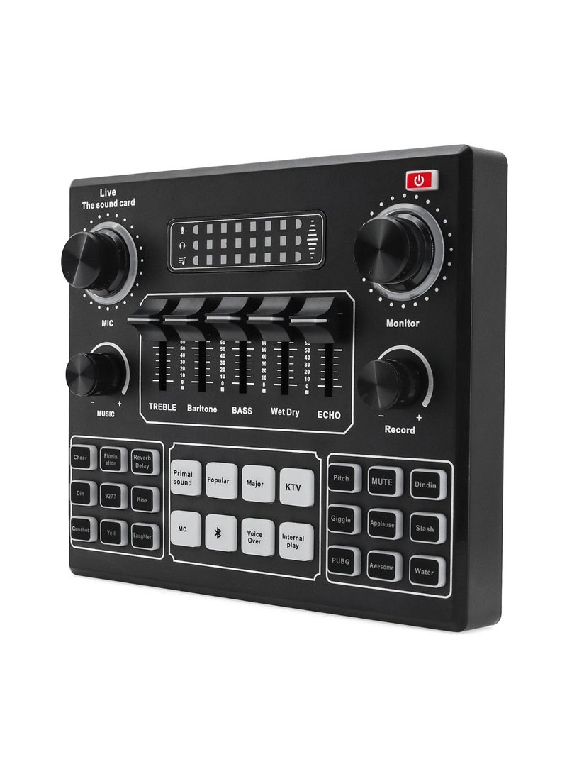 المحاكم V9 Sound Card - DJ Mixer - Live Sound Card for Streaming - Audio Mixer for Streaming, Gaming, Recording, Singing, Tiktok, YouTube, PC, Computer - Image 3