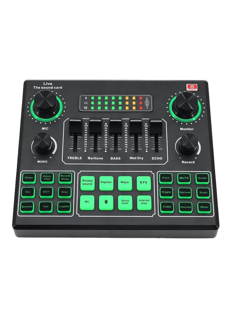 المحاكم V9 Sound Card - DJ Mixer - Live Sound Card for Streaming - Audio Mixer for Streaming, Gaming, Recording, Singing, Tiktok, YouTube, PC, Computer - Image 1