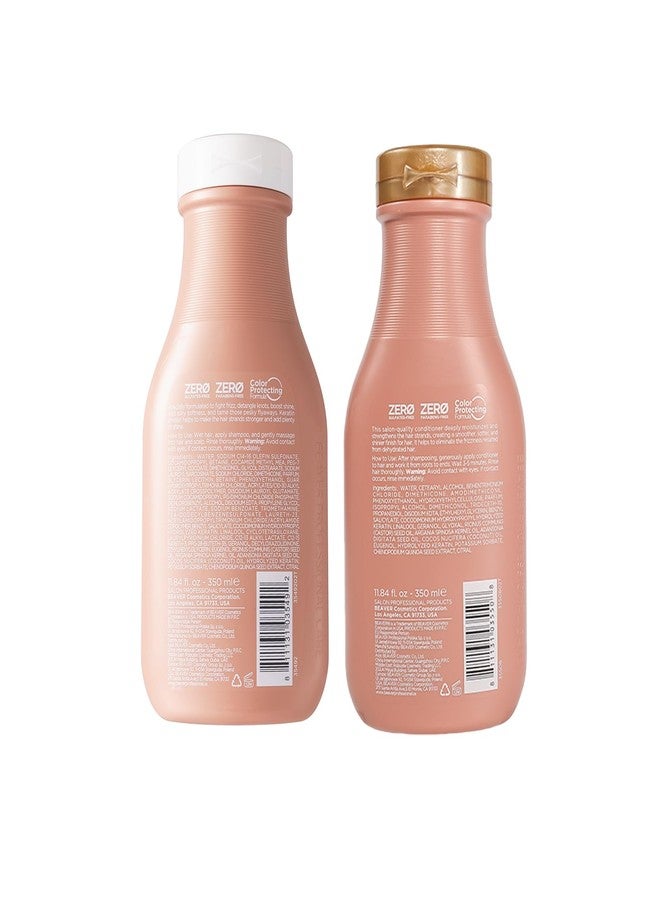 BEAVER Smoothing Shampoo and Conditioner Set, Keratin Formula with Coconut Oil, Sulfate-free Shampoo and Conditioner for Women and Men, Ultra Shine and Anti-frizz - 2 piece set, 11.84 fl oz Ea - Image 3