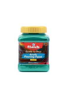 Flash Acrylic Ready to Pour Pouring Paint/Fluid Acrylic 500ml / 16 fl oz Pre-Mixed Water-Based - for Canvas, Wood, Paper, Crafts, Tile, Rocks and More… (Metallic Green) - pzsku/ZFA4C4FD428ACAA5BFDD0Z/45/_/1740118258/d959cc6d-c26e-45b6-9ddf-de293ab47732