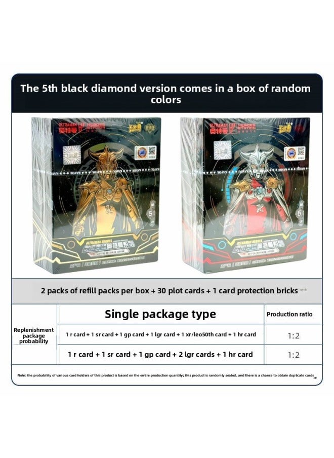 null - Card Game Ultraman Card Black Diamond Edition Fifth Edition 5Th Generation Tv Card Iron Box Full Box Collection Card Authentic Male-Color:[2 Yuan Pack] Deluxe Edition No. 37, A Box Of 30 Packs - Image 1