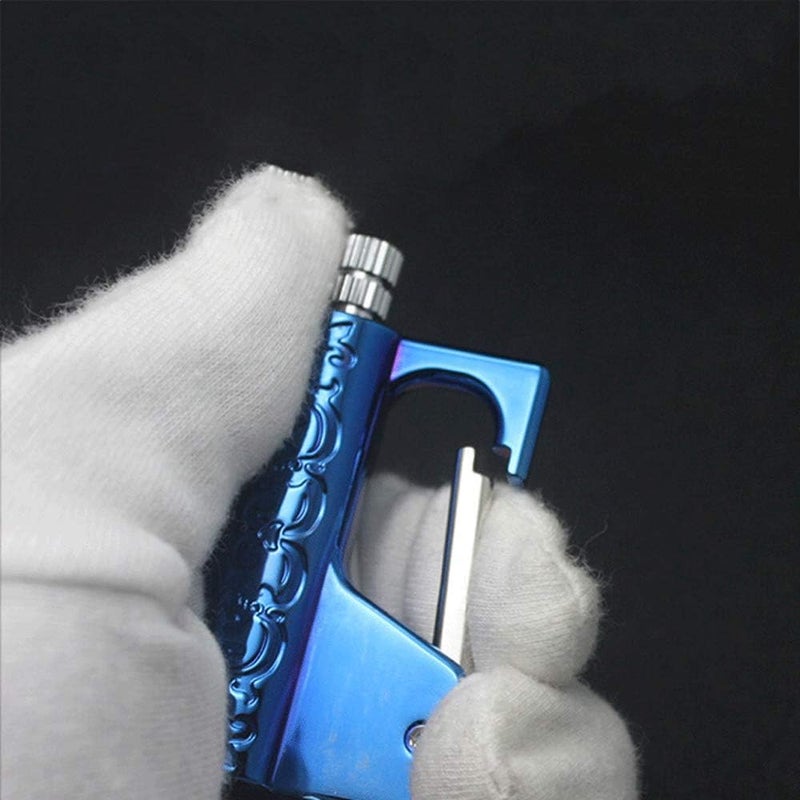 BOLLAER Outdoor Emergency Fire Starter Flint Match Lighter Keychain, Flint Metal Matchstick Fire Starter with Keychain for Camping Hiking Best Gift (Blue) - Image 5