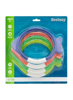 Bestway Bestway Hydro Swimwear Lil' Fish Dive Rings, Plastic, Blue - 26009  - Image 3