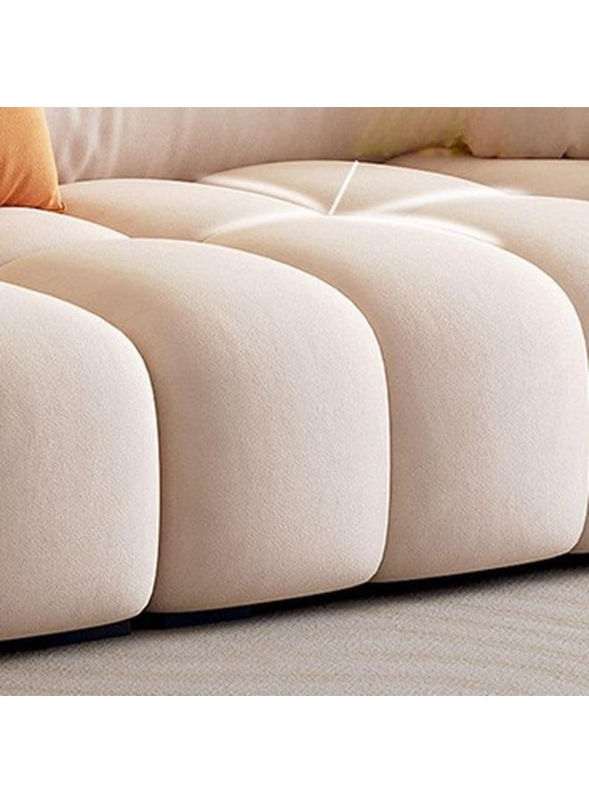 Poppins Home Poppins HOME Contemporary Floor Sofa for Sitting Room (White)  - Image 3