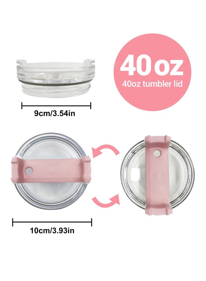 Generic 40oz Cup Lid Insulated Tumbler Lid Silicone Car Cup Lid for Auto Use Two 40oz Gray Lids + One 40oz Beige Lid  - Image 2
