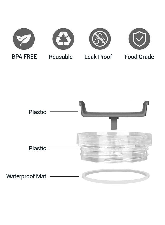 Generic 40oz Cup Lid Insulated Tumbler Lid Silicone Car Cup Lid for Auto Use Two 40oz Gray Lids + One 40oz Beige Lid  - Image 3