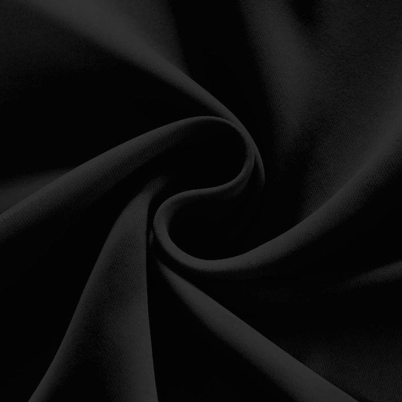 Divine Casa Super Satin Semi Blackout Door Curtains 7 feet Long Curtain Holder Set of 1 Jet Black - Image 4