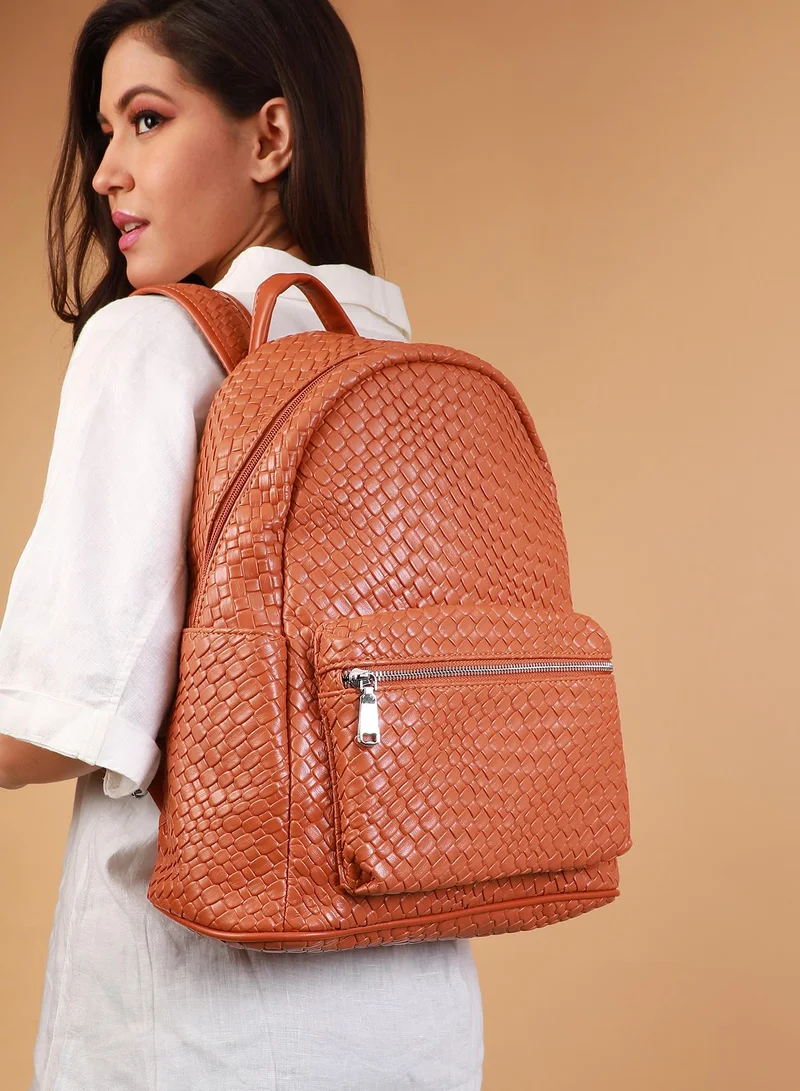 Haute Sauce Woven Textured Backpack