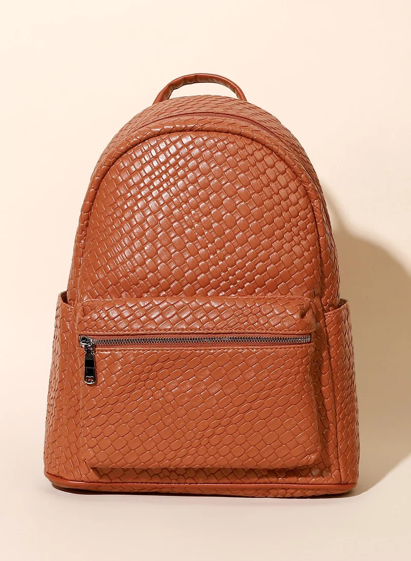 Haute Sauce Woven Textured Backpack