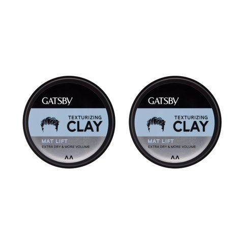 Gatsby Japan Texturizing Clay  Mat Lift 20g Pack of 2  For Super Strong Hold More Volume  Extra Dry Look  Stylish Matte Finish  Anytime Restylable Hair Styling Clay Wax  Hair Wax For Men