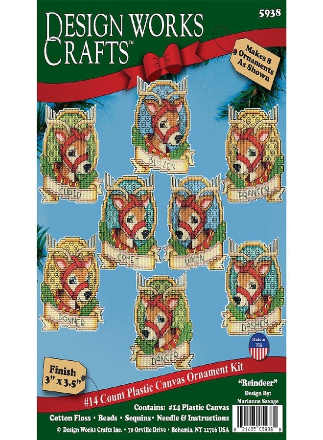 DesignWorks Ink Design Works Crafts Reindeer Counted Cross Stitch Ornament Kit - Image 2