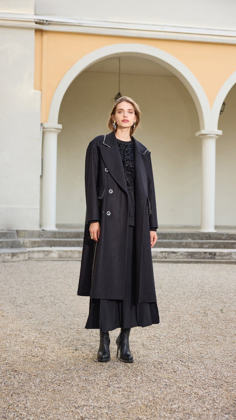 MissWhence Double-breasted Overcoat - Grey - Image 2