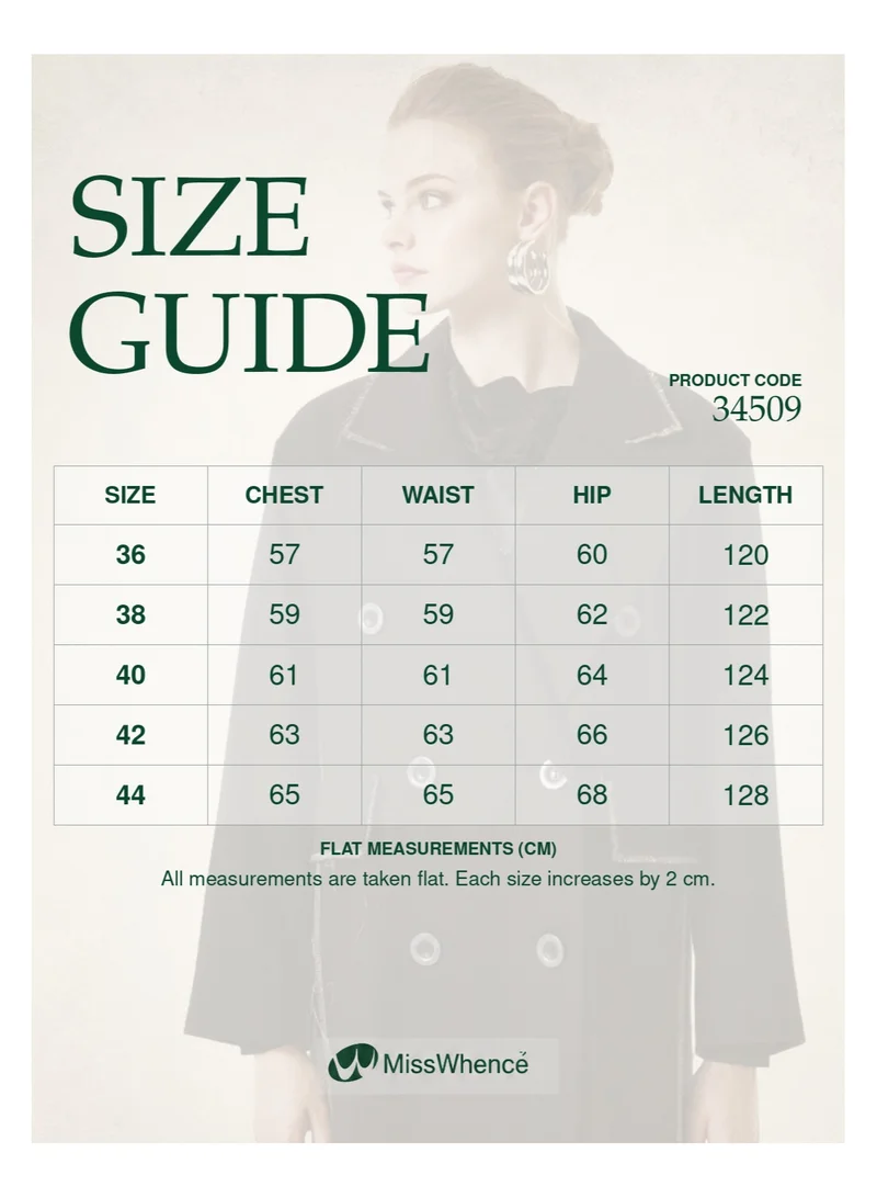 MissWhence  Double-breasted Overcoat - Grey for Women | Best Price UAE