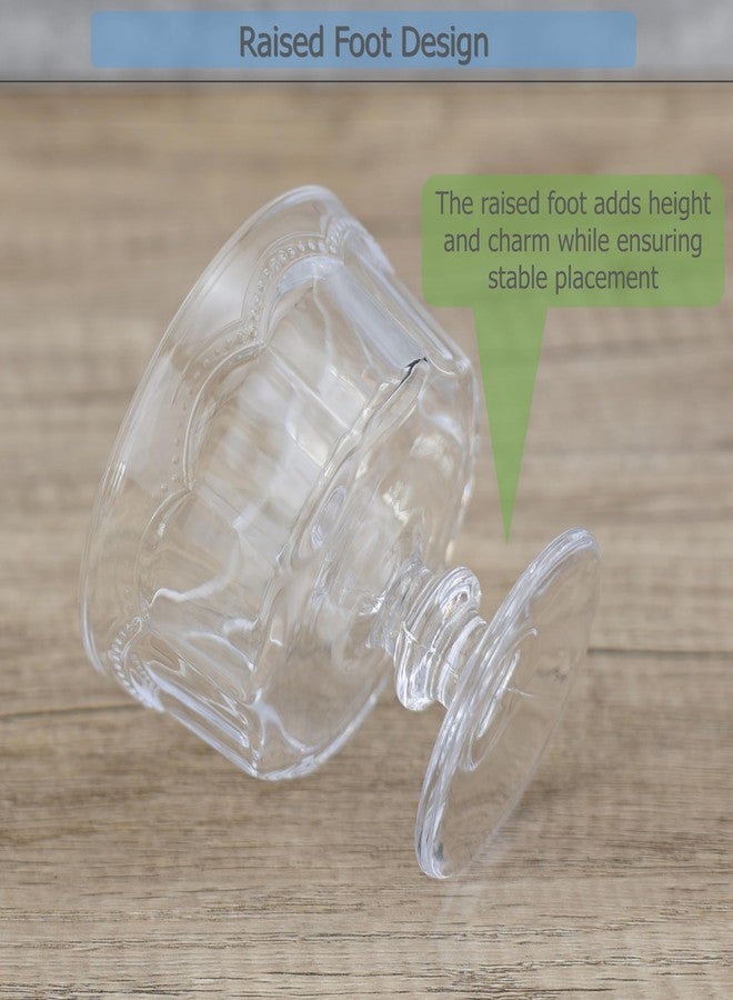EIKS 2-Pack Footed Glass Dessert Bowls for Serving Ice Cream, Sundaes, Yogurt, Pudding, Fruit, Snacks, Appetizers – 7.5oz Each - Image 5