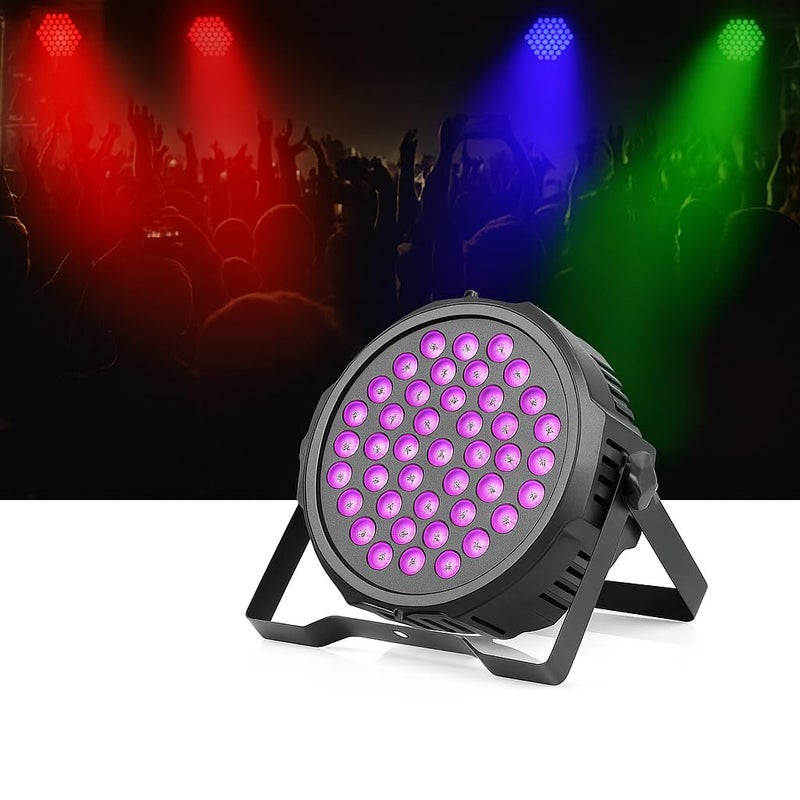 Gesto ضوء بار مسرح RGB - ضوء دي جي مع UV 6 في 1 يتغير لونه لاحتفالات الحفلات المنزلية، حفلات عيد الميلاد، عرض الديسكو، أضواء ديوالي، الفعاليات | ميزة DMX تتزامن مع الموسيقى (60 LED) - Image 1