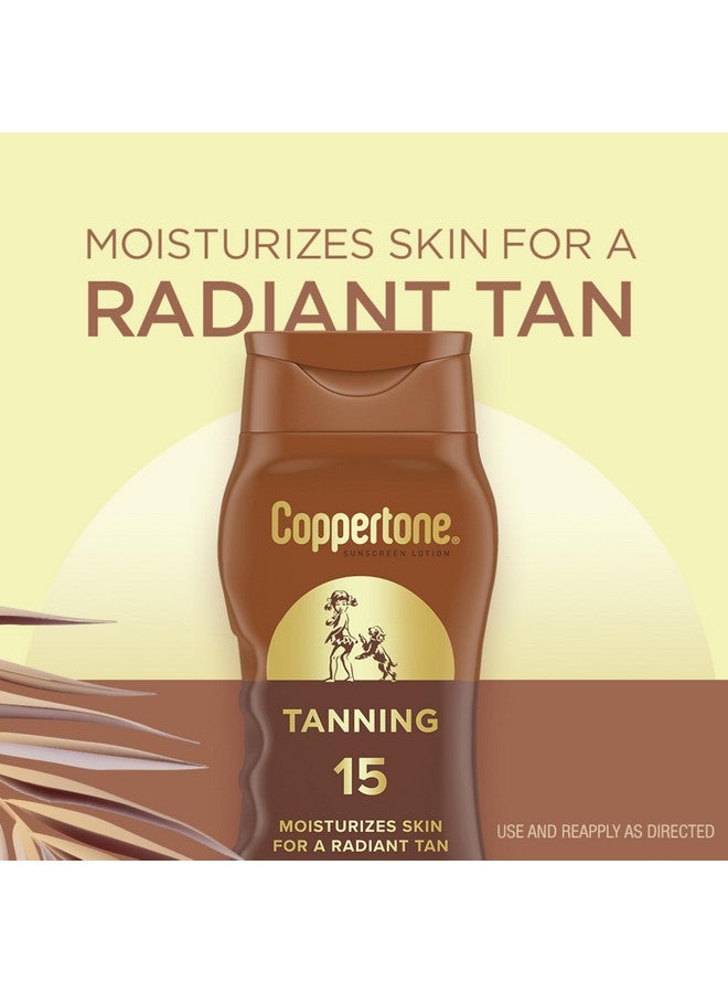 Coppertone لوشن واقي من الشمس للتسمير مقاوم للماء واقي شمس للجسم SPF 15 طيف واسع واقي شمس SPF 15 زجاجة 8 أونصة (عبوة من 12) - Image 3
