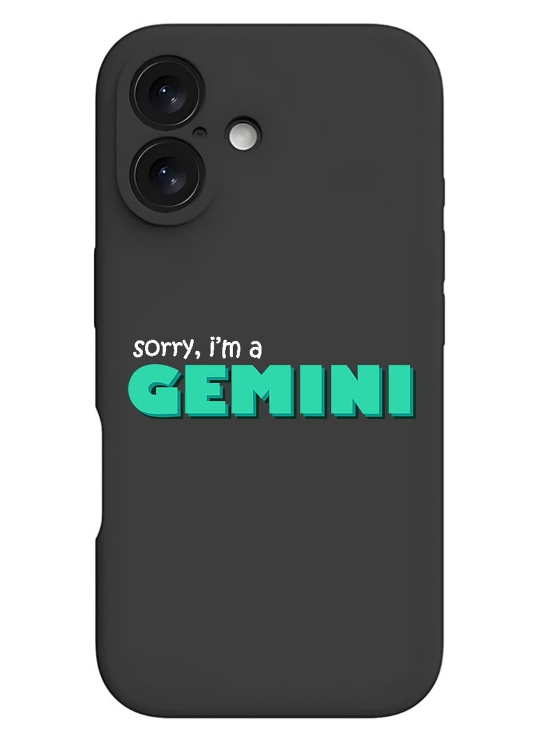 Theodor Protective Slim Fit Case Liquid Silicone Cover with Full Body Protection Anti-Scratch Shockproof Case For Apple iPhone 17 (Black) Gemini - White - Image 1