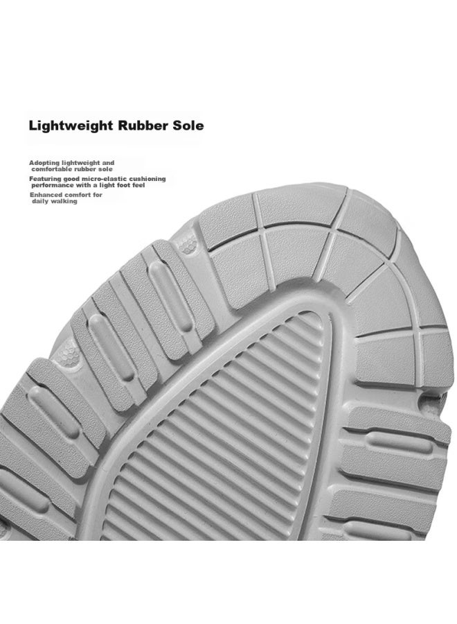 Hla Men's Comfortable Breathable Sports Shoes Men's All-match Casual Dad Shoes Men Q138 Light Grey Size 39 - Image 1