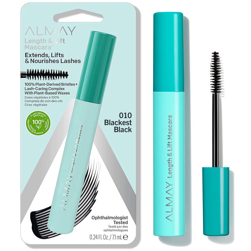 Almay Lengthening Mascara Volume  Lift Eye Makeup Hypoallergenic andFragrance Free 010 Blackest Black 024 fl oz