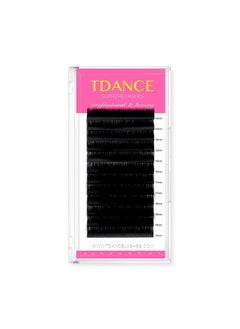 TDANCE Premium C CC D DD J B L Curl 0.03-0.18mm Thickness Semi Permanent Individual Eyelash Extensions Silk Volume Lashes Professional Salon Use Mixed 14-19mm Length In One Tray (D-0.05,14-19mm)