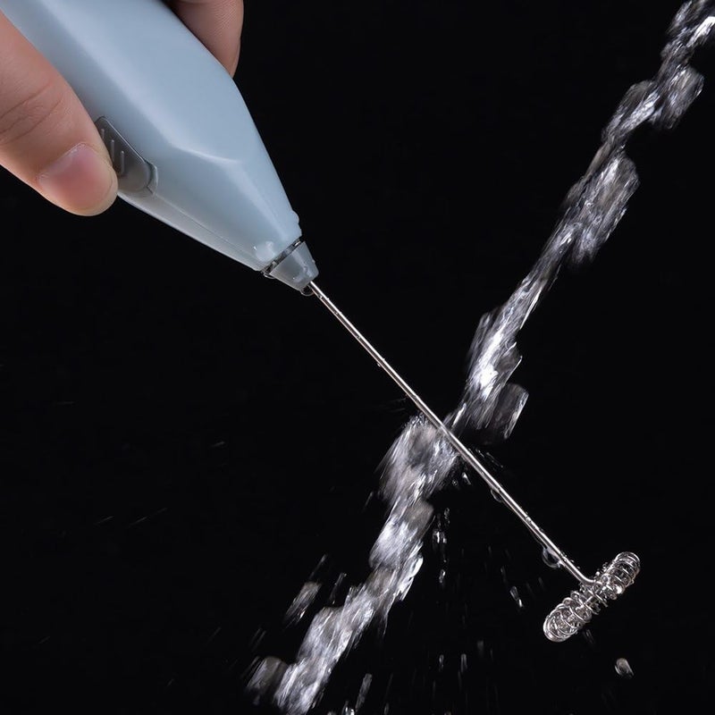 Silreck Hand Mixer Milk Frother for Coffee Frother Handheld Foam Maker with Stencils for Lattes, Electric Whisk Drink Mixer Mini Foamer for Cappuccino, Frappe, Matcha, Hot Chocolate Grey - Image 4