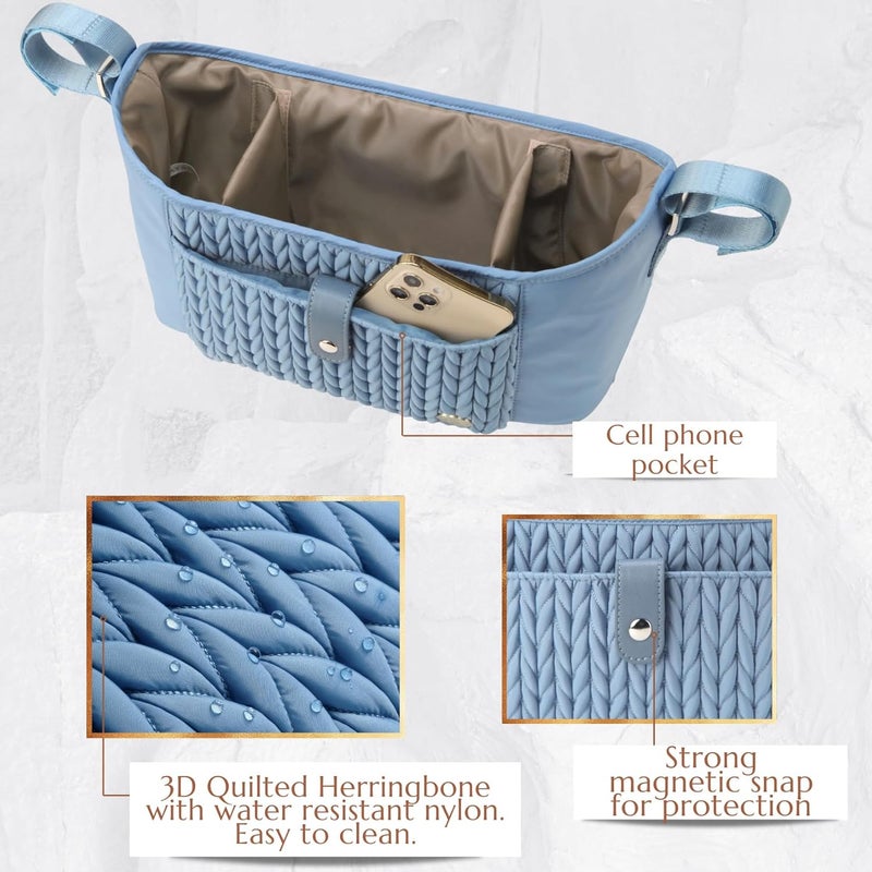 SEWBOO Universal Baby Stroller Organizer,Diaper Caddy Organizer with Adjustable Straps to Fits Nearly Any Strollers - Image 5
