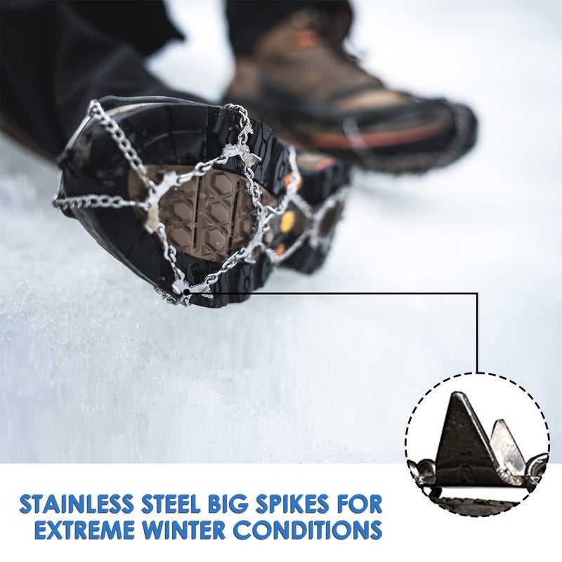 Limm Ice Snow Traction Cleats - XLarge Lightweight Crampon Cleats with Big Spikes - Anti Slip Walking Grips Fasten Quickly & Easily Over Footwear - Portable Ice Grippers for Shoes and Boots - Image 5