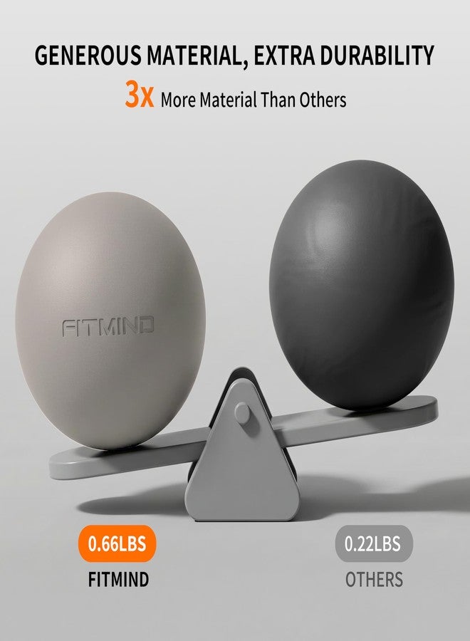 FITMIND Pilates Ball 8 inch, Small Yoga Ball Extra Thick, Mini Pilates Ball with Pump, Non-Slip Surface Small Exercise Ball for Physical Therapy, Stretching, Strength & Core Training - Image 3