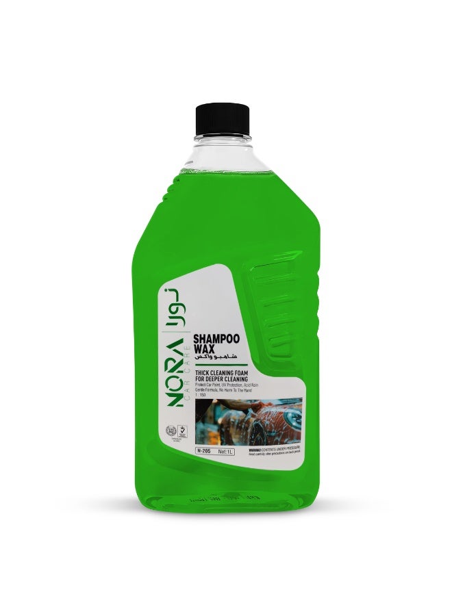 NORA Car Shampoo Wax – 1L + 500ml Combo, Thick Cleaning Foam for Deeper Cleaning, Dual Action Formula, Boosts Shine, UV Protection, Gentle on All Car Surfaces, Easy to Use N-204, N-205 - Image 2